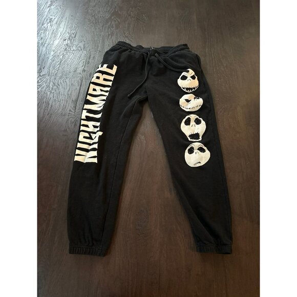 The Nightmare Before Christmas Jogger Pants Men's Jack Faces Bottoms - Picture 1 of 2